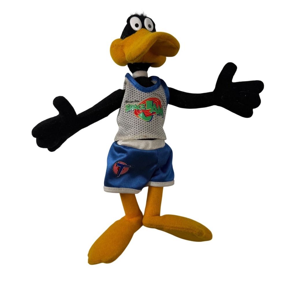Vintage 1996 Space Jam Daffy Duck Plush McDonald's Warner Bros Basketball Toy